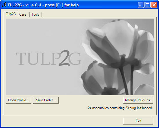 TULP2G 1.4 : Main window