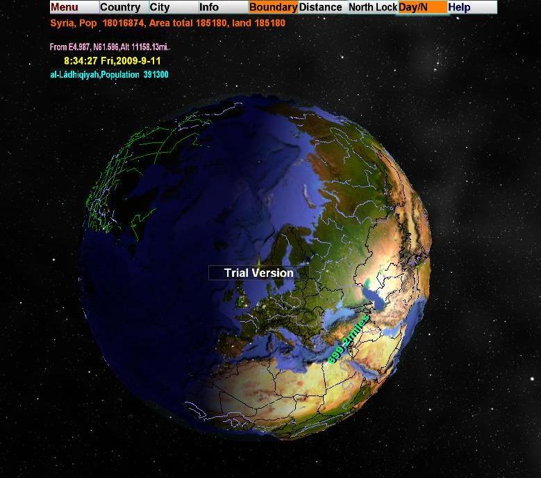 3D World Map 2.1 : 3D World Map.