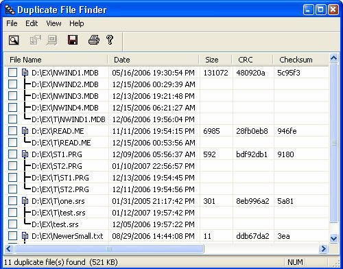 Duplicate File Finder for Windows 3.3 : Main window