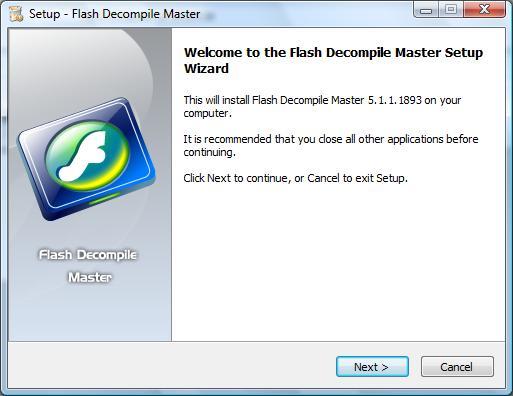 Flash Decompile Master 5.1 : Installation
