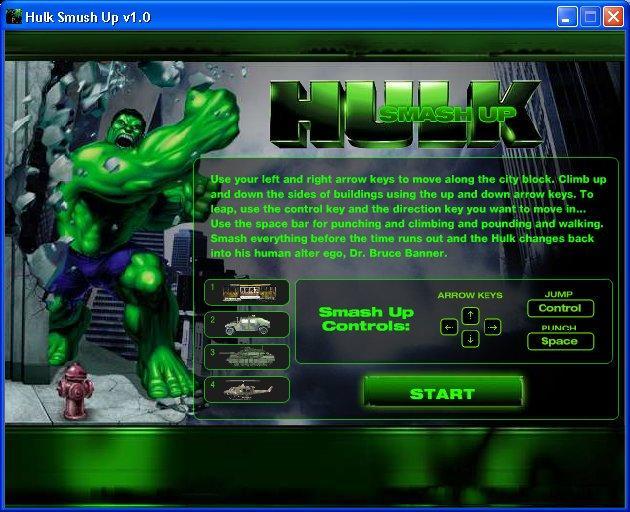 Hulk Smush Up 1.0 : Main Menu