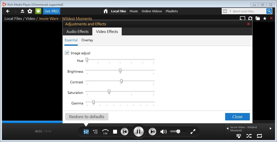 Rich Media Player 2.4 : Video Effects