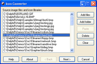 Sib Icon Converter 3.02 : Main Window