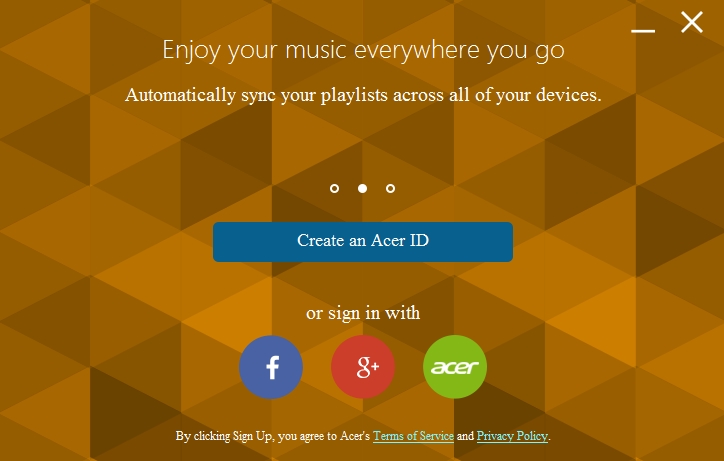 abMusic 3.0 : Welcome Screen