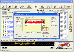 Acoustica MP3 CD Burner 4.1 : Main Window