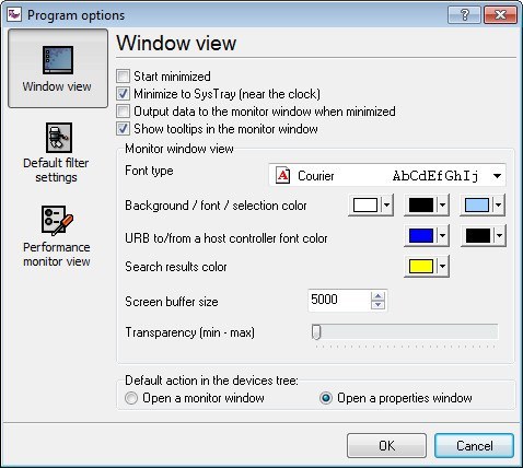 Advanced USB Port Monitor 2.6 : General Options
