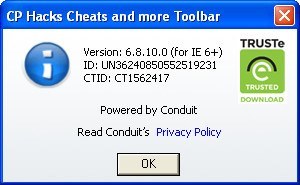 CP Hacks Cheats and more Toolbar 6.8 : Main window