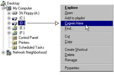 Cygwin Here 0.1 : Main window