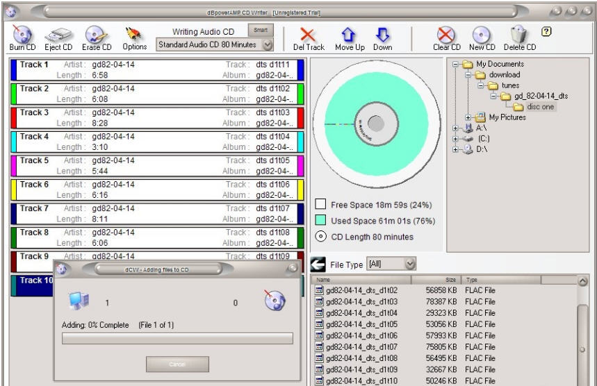 dBpowerAMP CD Writer 4.0 : Main window