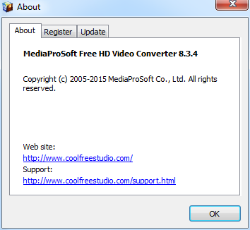 MediaProSoft Free HD Video Converter 8.3 : Main window