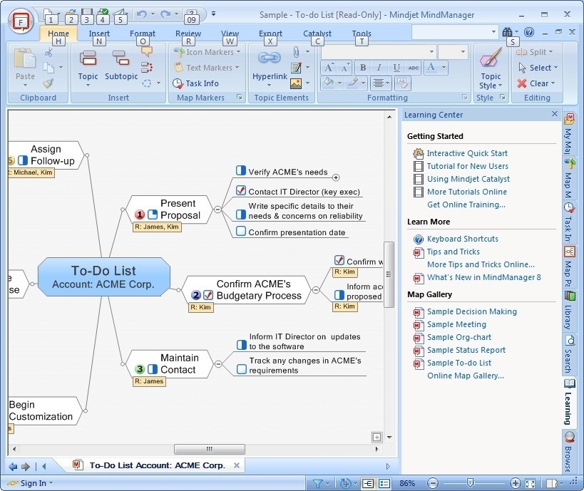 Mindjet MindManager 8.0 : To-Do List