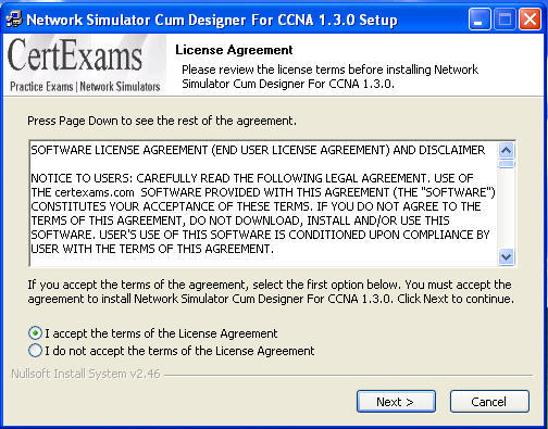 Network Simulator Cum Designer For CCNA 1.3 : Main window