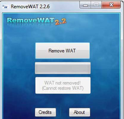 RemoveWAT : Main window