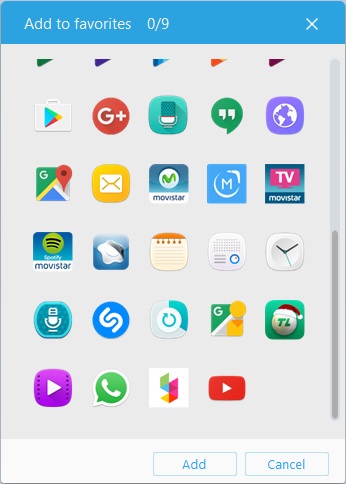 Samsung SideSync 4.7 : Favorites