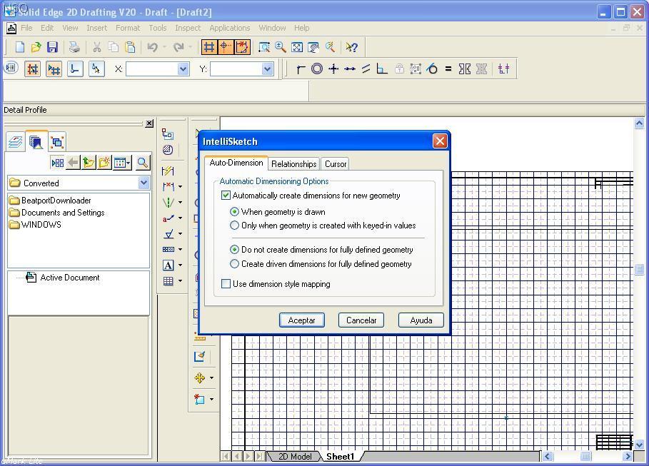 Solid Edge 2D Drafting 19.0 : IntelliSketch