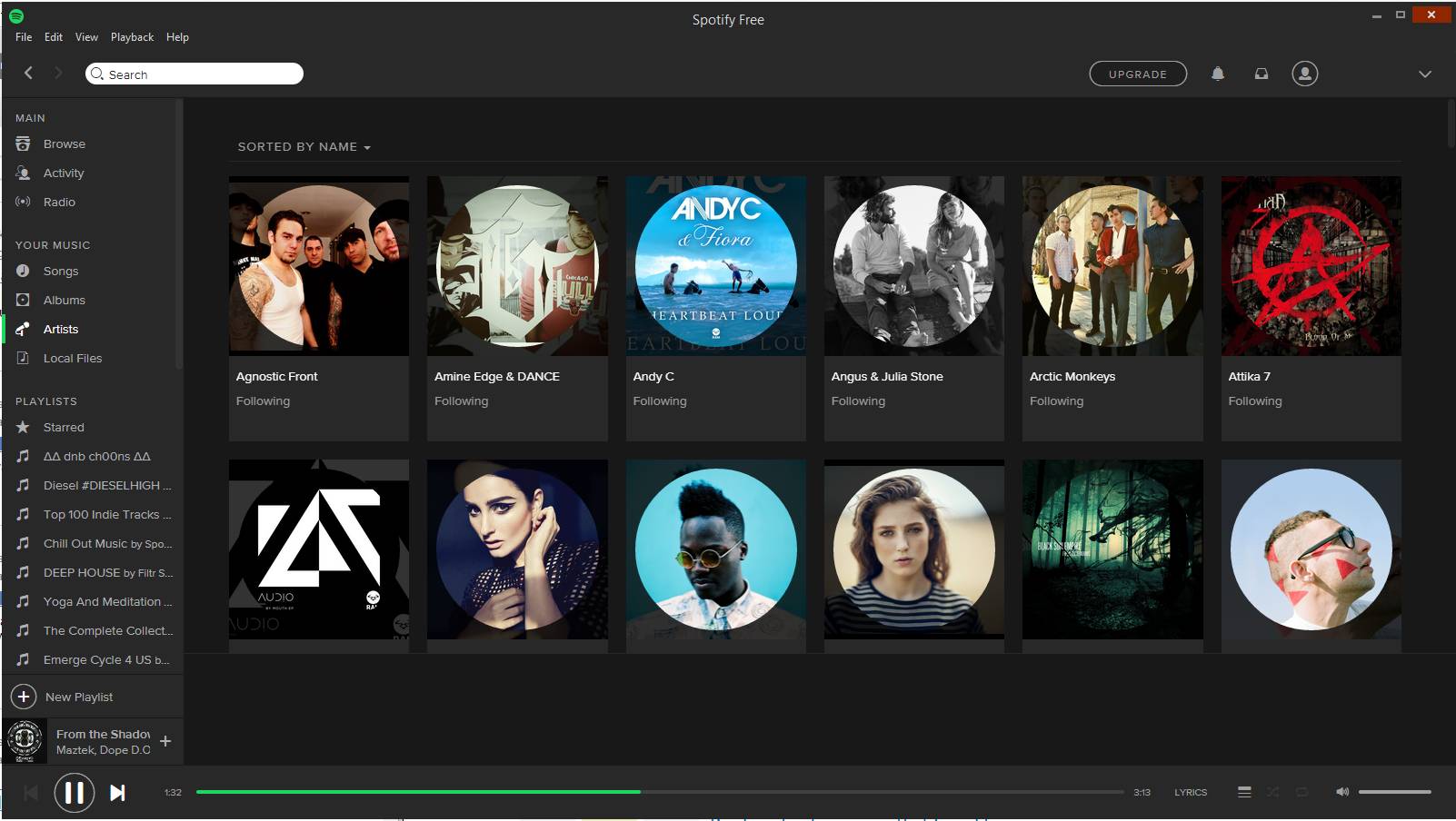 Spotify 1.0 : Main Window