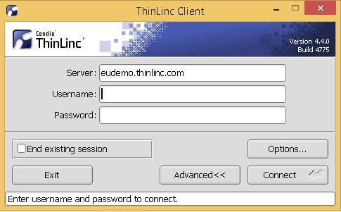 ThinLinc Client 4.4 : Main window