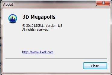 3D Megapolis Screensaver : About