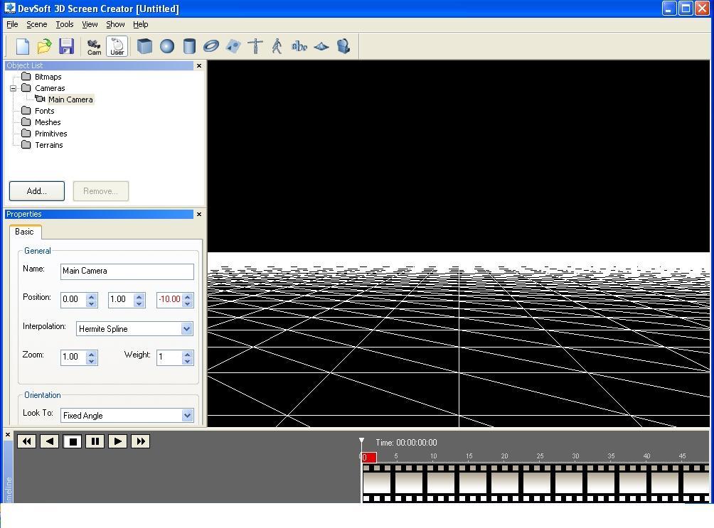 3D Screen Creator 0.3 : Start page
