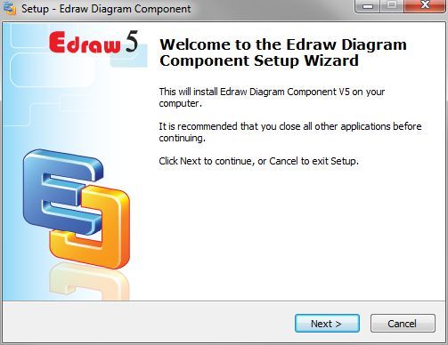 Edraw Diagram Component 5.0 : Welcome Setup