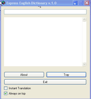 Express English Dictionary 1.0 : Main window