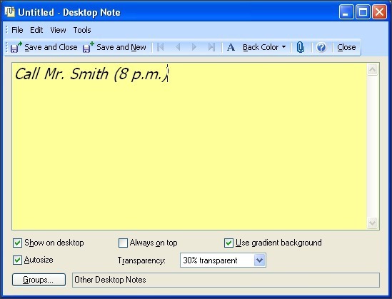Efficient Sticky Notes Pro 3.1 : Desktop Note Creation