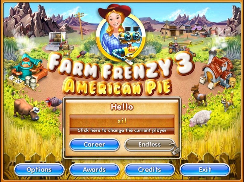 Farm Frenzy 3 American Pie : Main menu