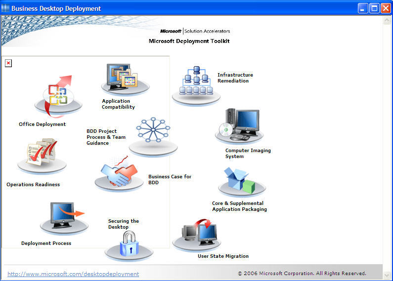 Microsoft Deployment Toolkit 2012 6.0 : Main window