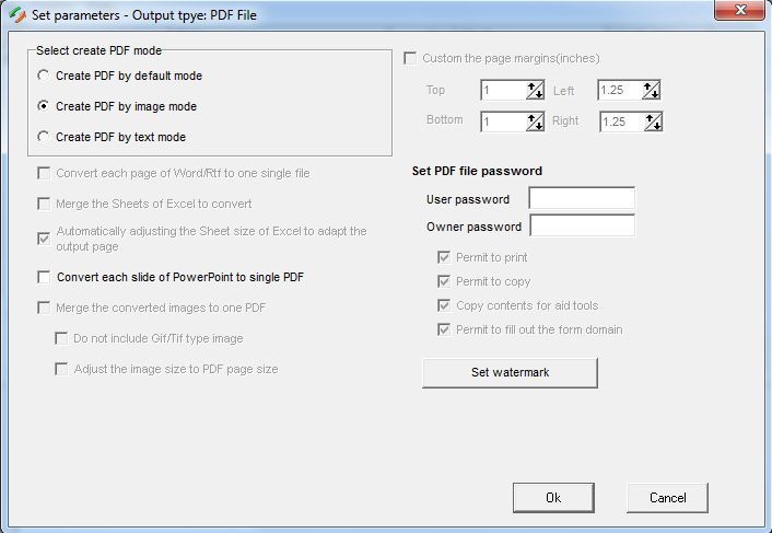 Okdo Ppt to Pdf Converter 4.0 : Set parameters