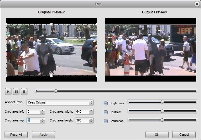 Your Free Video Converter 1.0 : Editing a Video
