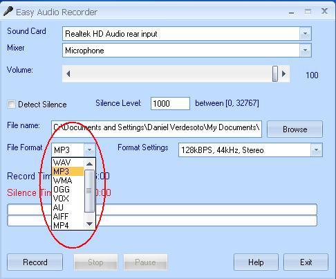 AML Easy Audio Record 3.2 : File Format