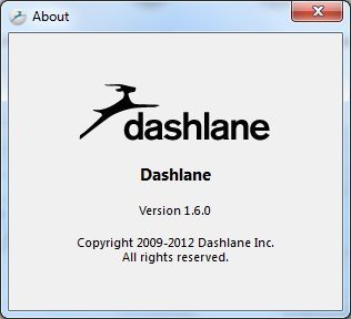 Dashlane 1.6 : About Window