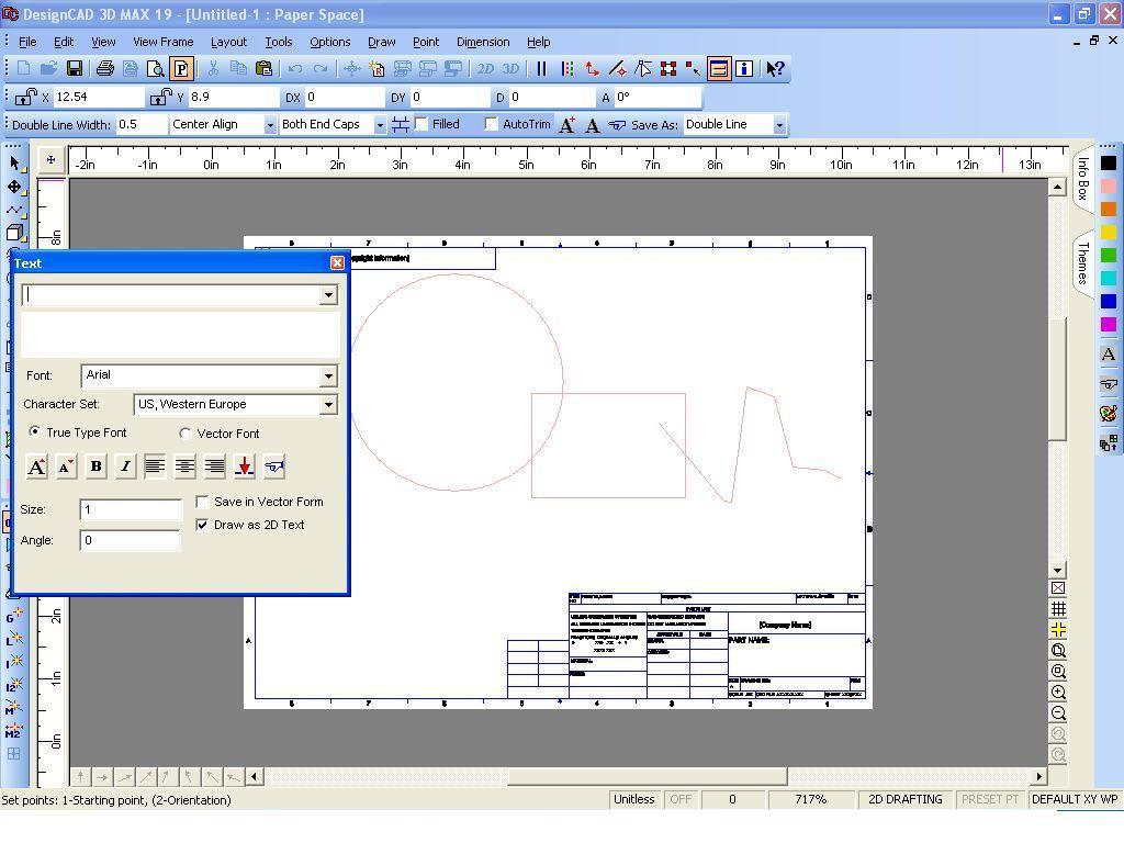 DesignCAD 3D MAX 19.1 : Add text