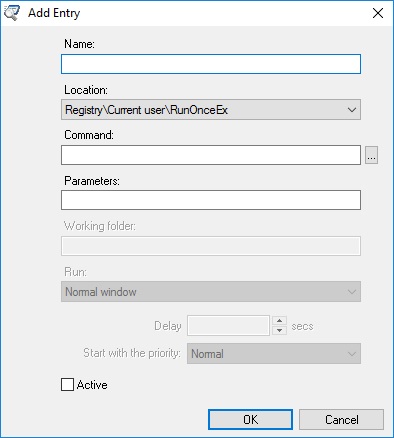 EF StartUp Manager 6.7 : Add Entry