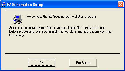 EZ Schematics 5.1 : Setup Window