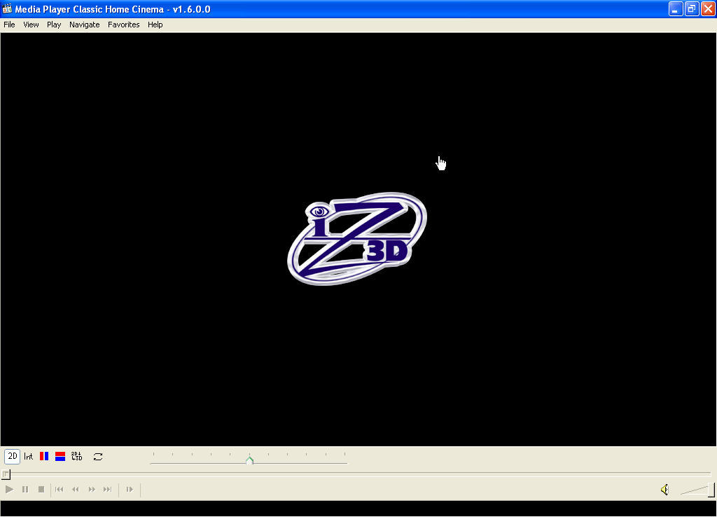 iZ3D Media Player Classic 1.6 : Main screen