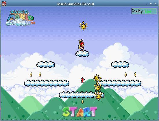 Mario Sunshine 64 1.0 : First Screen