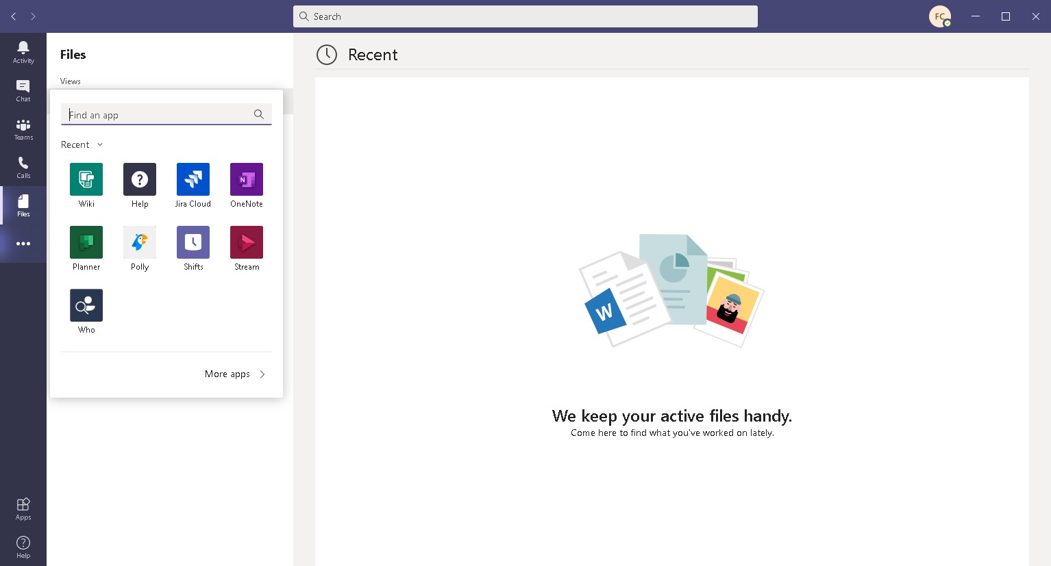 Microsoft Teams 1.3 : App Finder