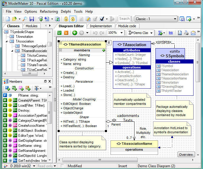 ModelMaker Pascal Edition 11.0 : Main window