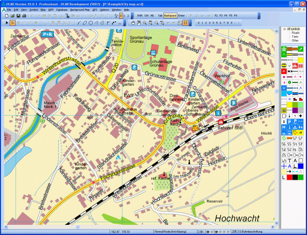 OCAD 10.0 : City map example