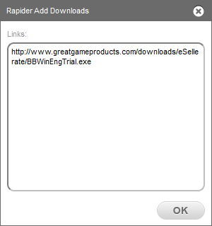 Rapider 1.1 : Adding Links to Download List