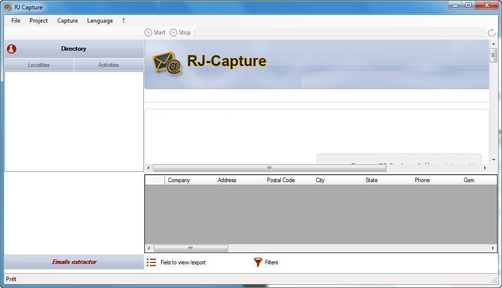 RJ Capture 4.1 : Main Window