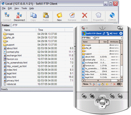 SoftX FTP Client v1.1 : Main Window