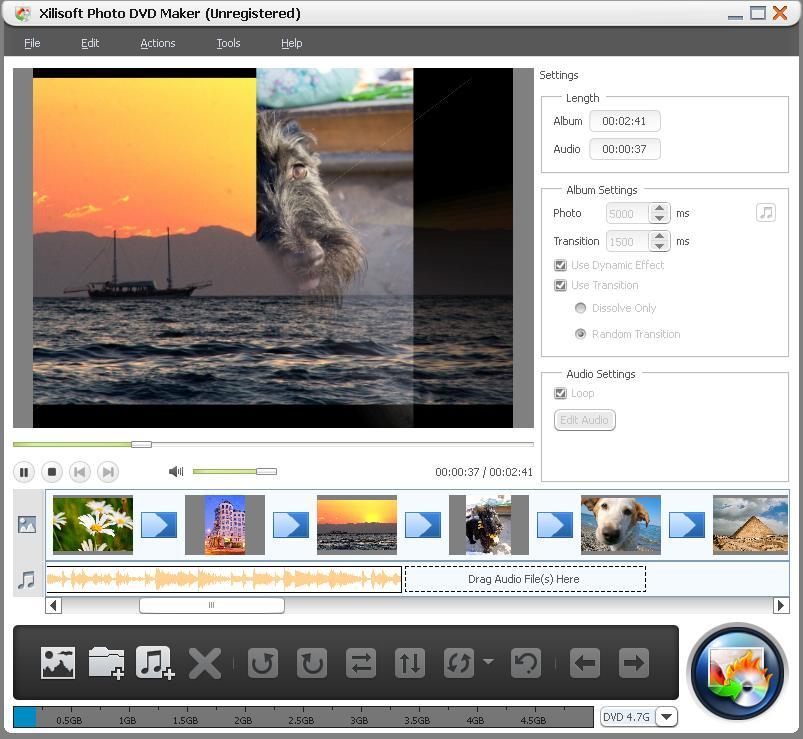 Xilisoft Photo DVD Maker 1.5 : Previwing the Video