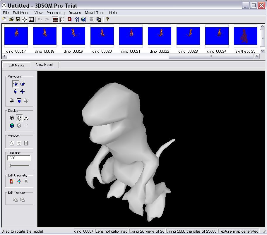 3D Software Object Modeller Pro 2.1 : Flat shade display mode