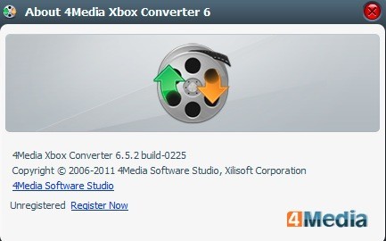 4Media Xbox Converter 6.5 : About window