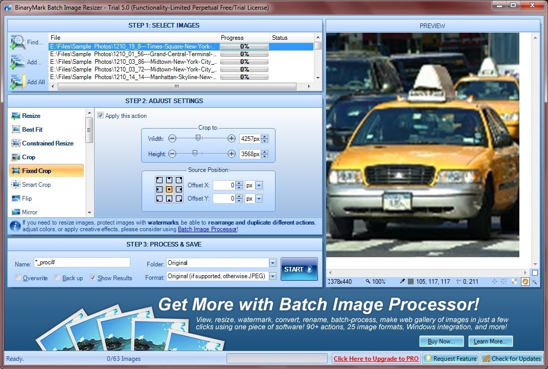 Batch Image Resizer 5.0 : Crop