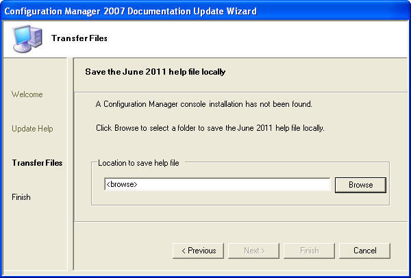 Configuration Manager Help File Updater 1.6 : Main window