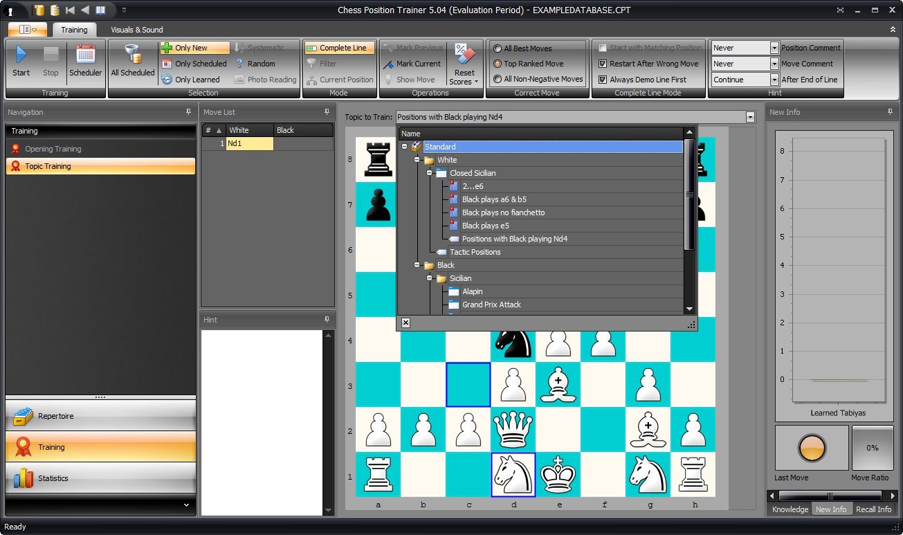 Chess Position Trainer 5.0 : Topic Training