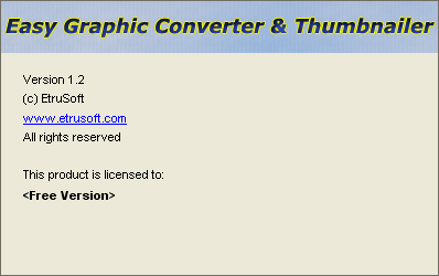 Easy Graphic Converter 1.2 : About